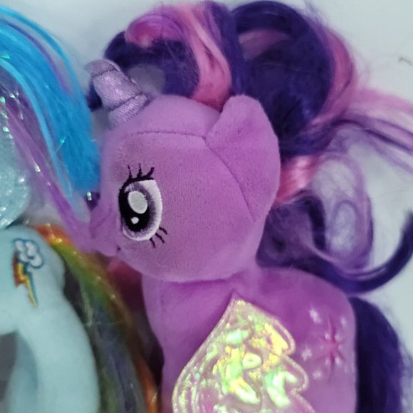 My Little Pony Plush Lot Of 3 Pinkie Pie Twilight Rainbow Hasbro Needs Brushing - Picture 2 of 7